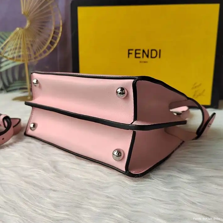 Cheap Pink Petite Peekaboo ISeeU Fendi Bag Nappa In Leather 0620
